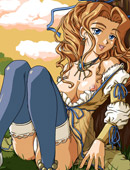 Stunning manga bimbos seductively posing in sexy lingerie and flashing their yummy tits.